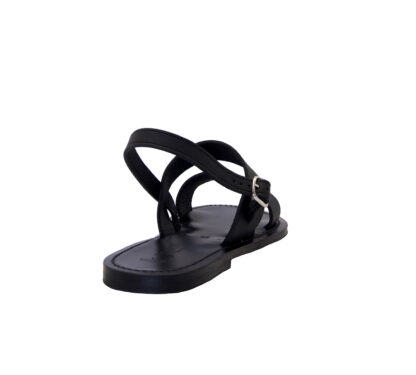 k.jacques UOMO CALZATURE SANDALO 2 FASCE PELLE NERO 42, 43-2, 44-2, 45-2, 46-2, 41-2 immagine n. 4/4