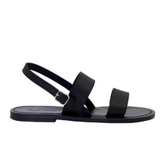 k.jacques UOMO CALZATURE SANDALO 2 FASCE PELLE NERO 42, 43-2, 44-2, 45-2, 46-2, 41-2 immagine n. 1/4
