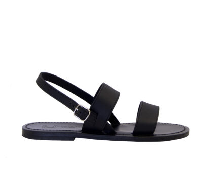 k.jacques UOMO CALZATURE SANDALO 2 FASCE PELLE NERO 42, 43-2, 44-2, 45-2, 46-2, 41-2 immagine n. 1/4
