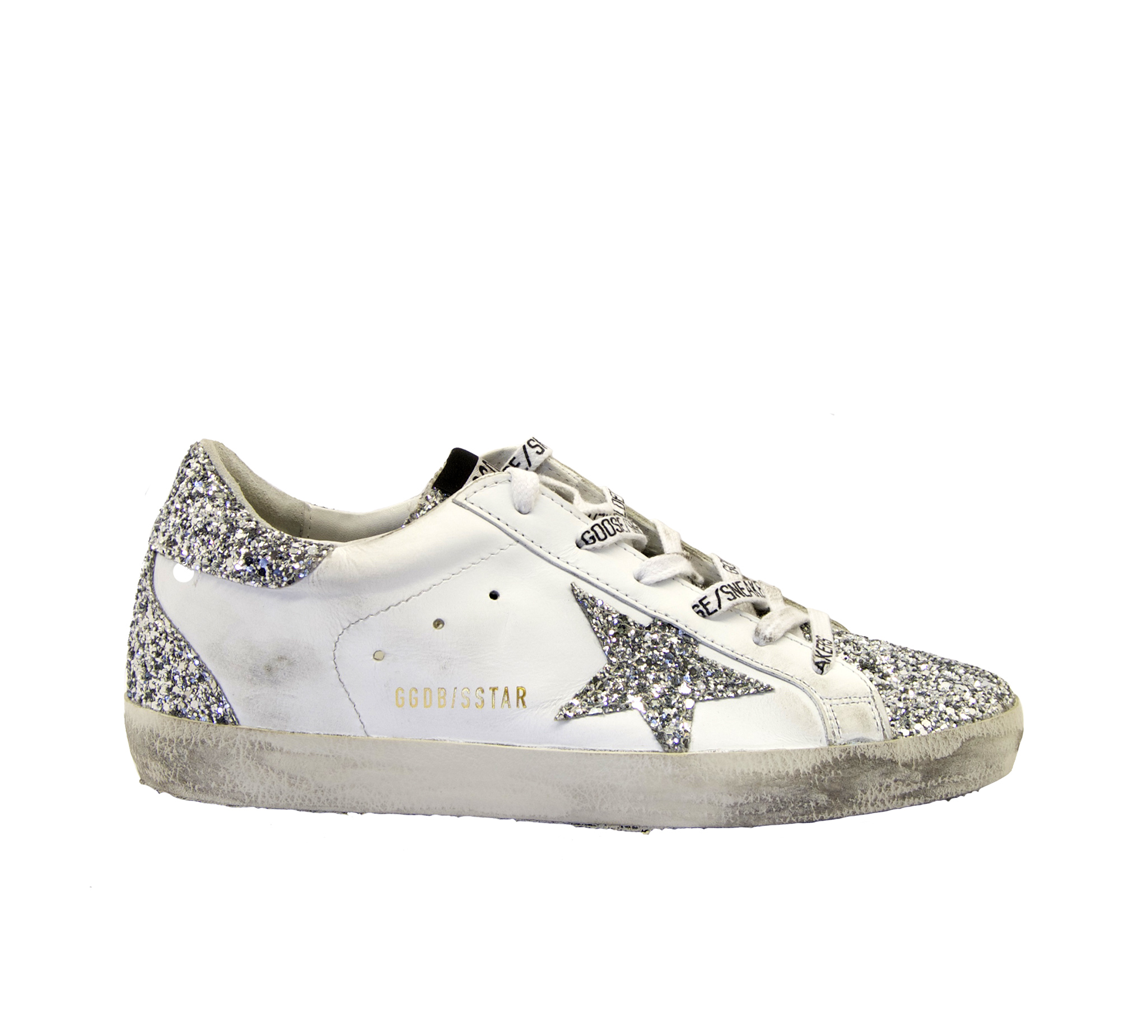 Golden goose - Sneakers superstar bianco argento - Mary Claud