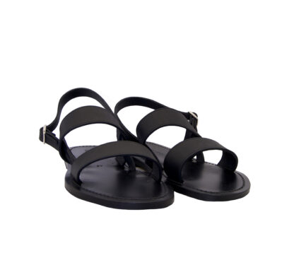 k.jacques UOMO CALZATURE SANDALO 2 FASCE PELLE NERO 42, 43-2, 44-2, 45-2, 46-2, 41-2 immagine n. 2/4