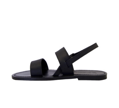 k.jacques UOMO CALZATURE SANDALO 2 FASCE PELLE NERO 42, 43-2, 44-2, 45-2, 46-2, 41-2 immagine n. 3/4