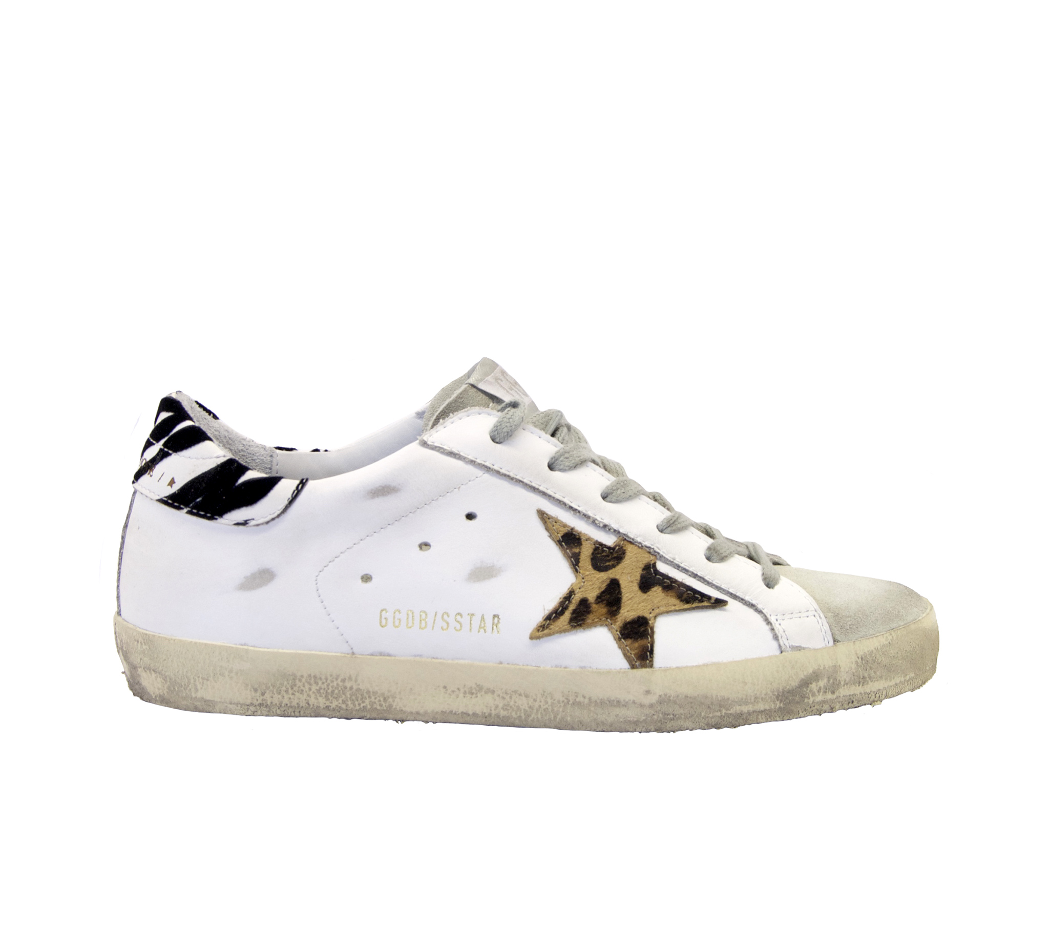Golden goose - Sneakers superstar bianco animalier - Mary Claud