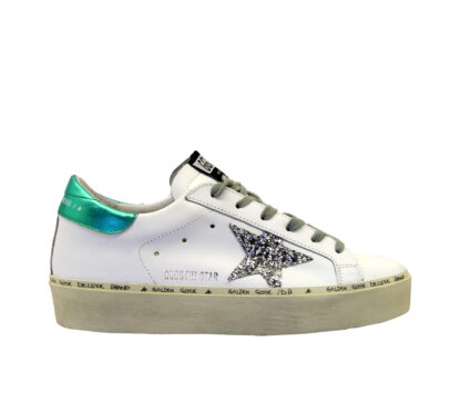 GOLDEN GOOSE DONNA Donna SNEAKERS HI STAR BIANCO VERDE 35, 36, 40, 37-2, 38-2, 39-2 immagine n. 1/4