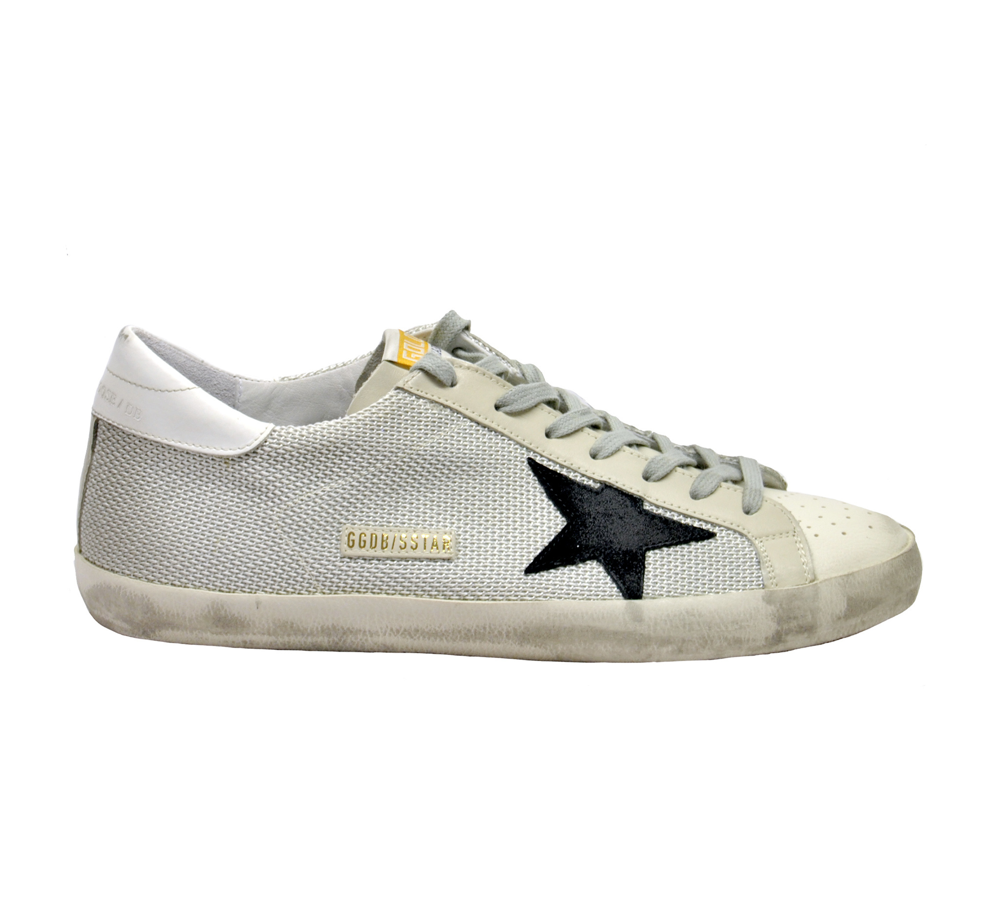 Golden goose - Sneakers superstar in pelle bianco e rete - Mary Claud