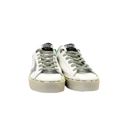 GOLDEN GOOSE DONNA Sneakers SNEAKERS HI STAR BIANCO VERDE 35, 36, 40, 37-2, 38-2, 39-2 immagine n. 2/4