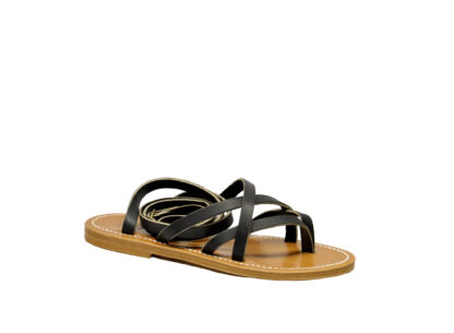 k.jacques DONNA SANDALO BASSO SANDALO INFRADITO GLADIATORE NERO 36, 40, 37-2, 39-2, 38-2, 41-2 immagine n. 1/4