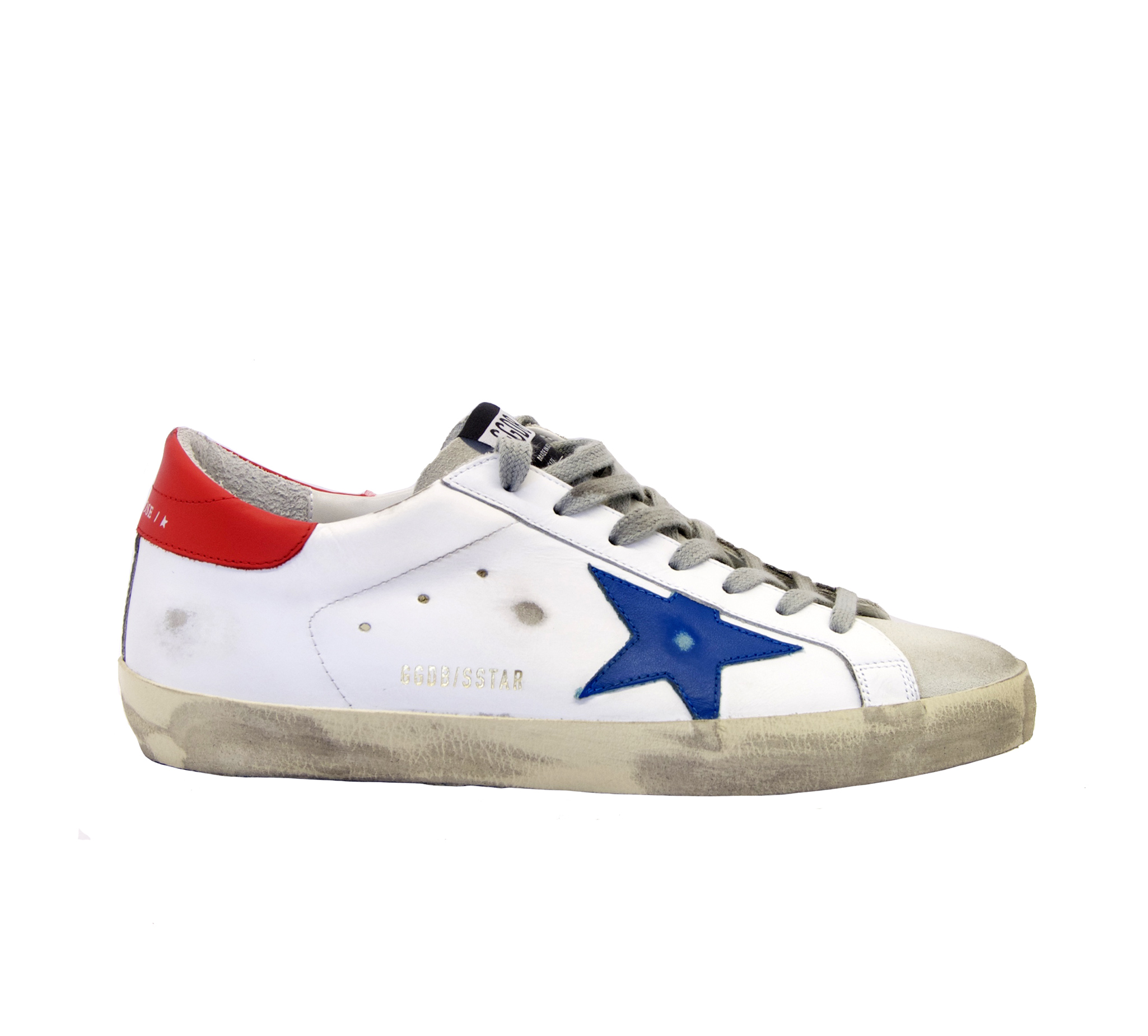 Golden goose - Sneakers superstar bianco blu rosso - Mary Claud