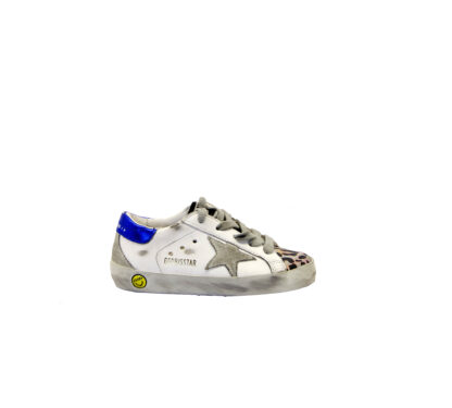 GOLDEN GOOSE UNISEX Sneakers SNEAKERS SUPERSTAR BIANCO ANIMALIER 28, 29, 30, 31, 32, 33, 34-2, 35 immagine n. 1/4