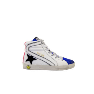 GOLDEN GOOSE UNISEX Sneakers SNEAKERS SLIDE BIANCO BLU ROSSO 28, 29, 30, 31, 32, 33, 34-2, 35 immagine n. 1/4