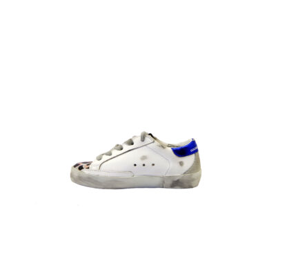 GOLDEN GOOSE UNISEX Bambino SNEAKERS SUPERSTAR BIANCO ANIMALIER 28, 29, 30, 31, 32, 33, 34-2, 35 immagine n. 3/4