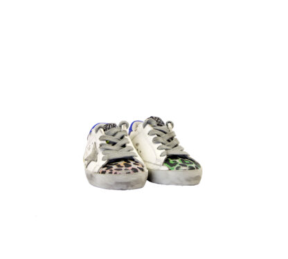 GOLDEN GOOSE UNISEX Bambino SNEAKERS SUPERSTAR BIANCO ANIMALIER 28, 29, 30, 31, 32, 33, 34-2, 35 immagine n. 2/4