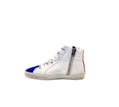 GOLDEN GOOSE UNISEX Sneakers SNEAKERS SLIDE BIANCO BLU ROSSO 28, 29, 30, 31, 32, 33, 34-2, 35 immagine n. 3/4