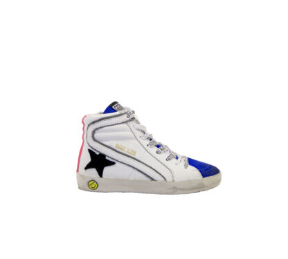 GOLDEN GOOSE UNISEX Sneakers SNEAKERS SLIDE BIANCO BLU ROSSO 24, 25, 26, 27 immagine n. 1/4