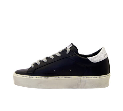 GOLDEN GOOSE DONNA Donna SNEAKERS HI STAR BLACK SILVER 36, 37-2, 38-2, 39-2, 40, 41-2 immagine n. 3/4