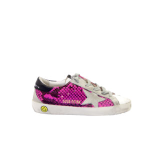 GOLDEN GOOSE UNISEX Bambino SNEAKERS SUPERSTAR FUXIA PITONE 29, 30, 31, 33, 34-2 immagine n. 1/4