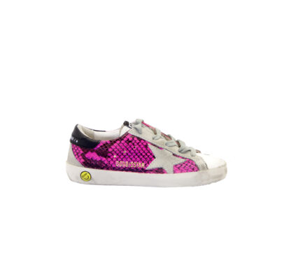 GOLDEN GOOSE UNISEX Bambino SNEAKERS SUPERSTAR FUXIA PITONE 29, 30, 31, 33, 34-2 immagine n. 1/4