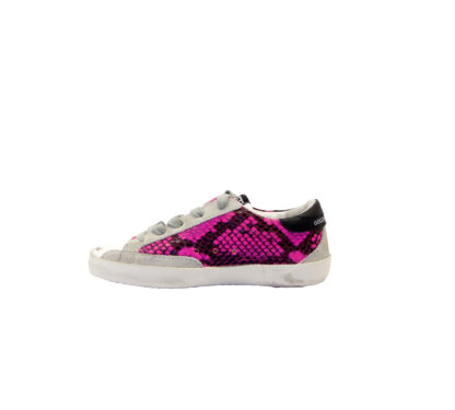 GOLDEN GOOSE UNISEX Bambino SNEAKERS SUPERSTAR FUXIA PITONE 29, 30, 31, 33, 34-2 immagine n. 3/4