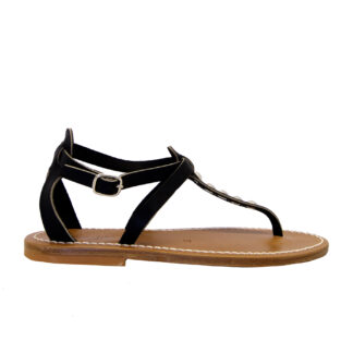 k.jacques DONNA SANDALO BASSO SANDALO INFRADITO NERO BORCHIE 36, 37-2, 38-2, 39-2, 40, 41-2 immagine n. 1/4