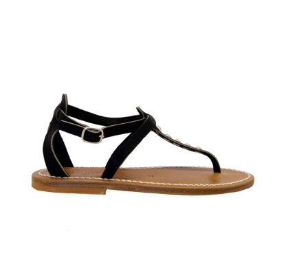 k.jacques DONNA SANDALO BASSO SANDALO INFRADITO NERO BORCHIE 36, 37-2, 38-2, 39-2, 40, 41-2 immagine n. 1/4