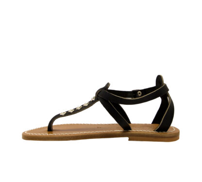 k.jacques DONNA SANDALO BASSO SANDALO INFRADITO NERO BORCHIE 36, 37-2, 38-2, 39-2, 40, 41-2 immagine n. 3/4