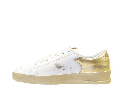 GOLDEN GOOSE DONNA Sneakers SNEAKERS  STARDAN WHITE GOLD 40, 41-2, 42, 43-2, 44-2, 45-2 immagine n. 3/4