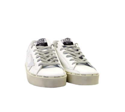 GOLDEN GOOSE DONNA Donna SNEAKERS HI STAR WHITE SILVER 36, 37-2, 38-2, 39-2, 40, 41-2 immagine n. 2/4