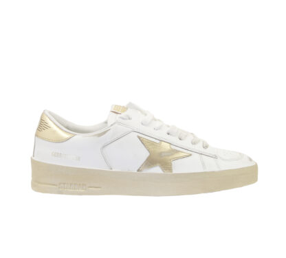 GOLDEN GOOSE DONNA Sneakers SNEAKERS  STARDAN WHITE GOLD 40, 41-2, 42, 43-2, 44-2, 45-2 immagine n. 1/4