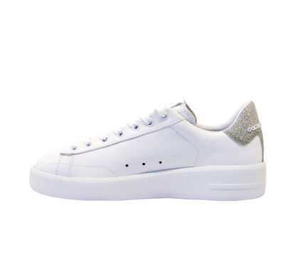 GOLDEN GOOSE DONNA Sneakers SNEAKERS PURE STAR BIANCO ARGENTO 36, 37-2, 38-2, 39-2, 40, 41-2 immagine n. 3/3