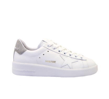 GOLDEN GOOSE DONNA Sneakers SNEAKERS PURE STAR BIANCO ARGENTO 36, 37-2, 38-2, 39-2, 40, 41-2 immagine n. 1/3