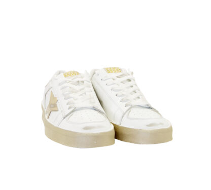 GOLDEN GOOSE DONNA Donna SNEAKERS  STARDAN WHITE GOLD 40, 41-2, 42, 43-2, 44-2, 45-2 immagine n. 2/4