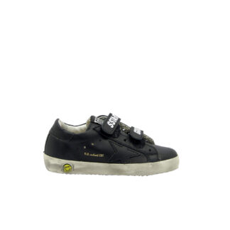 GOLDEN GOOSE UNISEX Bambino SNEAKERS OLD SCHOOL BLACK 28, 29, 30, 31, 32, 33, 34-2, 35 immagine n. 1/4
