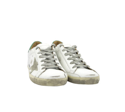 GOLDEN GOOSE DONNA Donna SNEAKERS SUPERSTAR BIANCO VERDE 36, 37-2, 38-2, 39-2, 40, 41-2 immagine n. 2/4