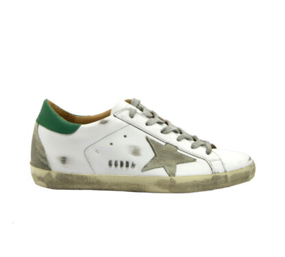 GOLDEN GOOSE DONNA Donna SNEAKERS SUPERSTAR BIANCO VERDE 36, 37-2, 38-2, 39-2, 40, 41-2 immagine n. 1/4