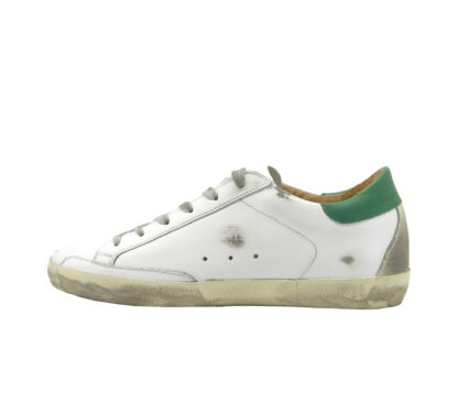 GOLDEN GOOSE DONNA Donna SNEAKERS SUPERSTAR BIANCO VERDE 36, 37-2, 38-2, 39-2, 40, 41-2 immagine n. 3/4