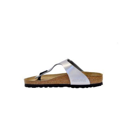 BIRKENSTOCK UNISEX SANDALO ANATOMICO INFRADITO ANATOMICO ARGENTO 36, 37-2, 38-2, 39-2, 40, 41-2, 35 immagine n. 3/4