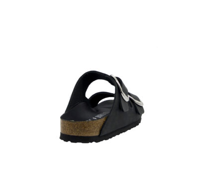 BIRKENSTOCK UNISEX CIABATTA ANATOMICA ARIZONA PELLE NERO FIBBIE ARGENTO 37-2, 38-2, 39-2, 40, 35, 36, 41-2 immagine n. 4/4