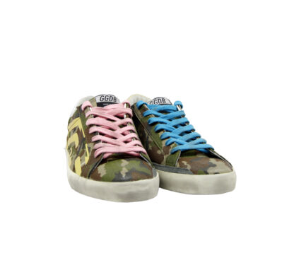 GOLDEN GOOSE DONNA Donna SNEAKERS SUPERSTAR FLAG CAMOUFLAGE 40, 41-2, 42, 43-2, 44-2, 45-2 immagine n. 2/4