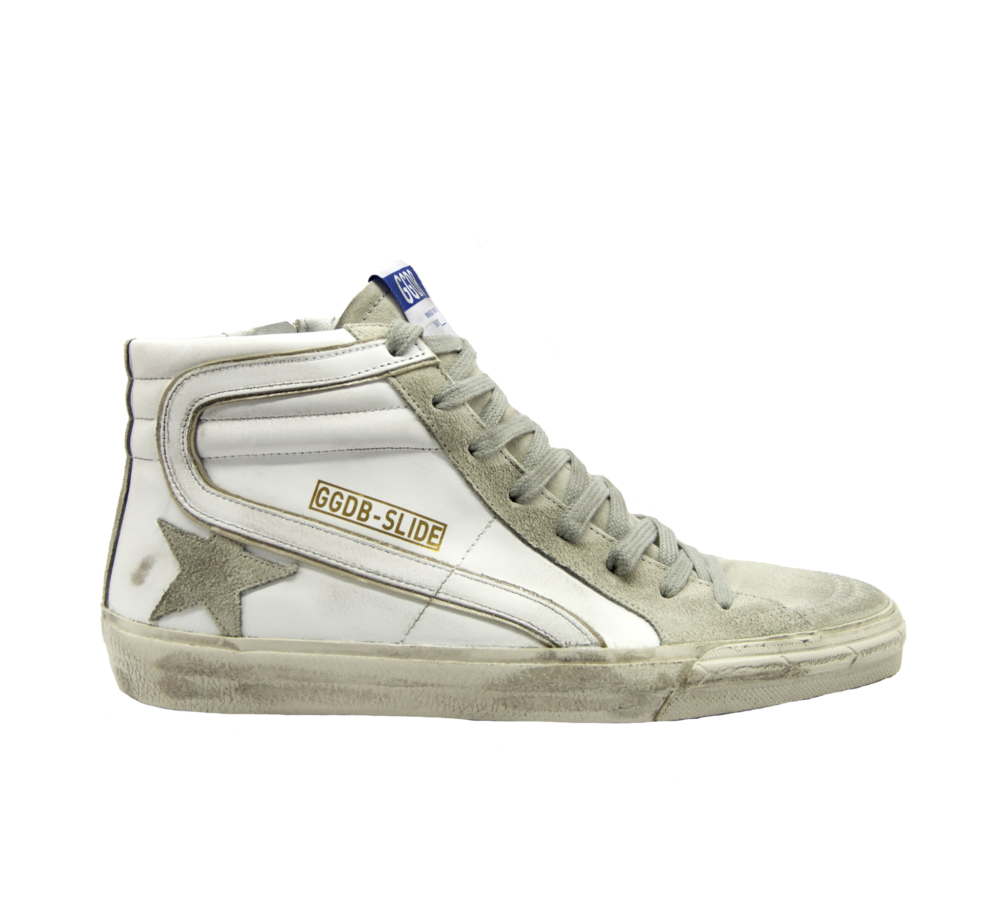 Sneakers alte in grigio e rosso - uomo - GOLDEN GOOSE -  divincenzoboutique.com