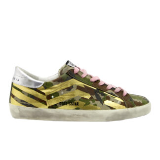 GOLDEN GOOSE DONNA Donna SNEAKERS SUPERSTAR FLAG CAMOUFLAGE 40, 41-2, 42, 43-2, 44-2, 45-2 immagine n. 1/4