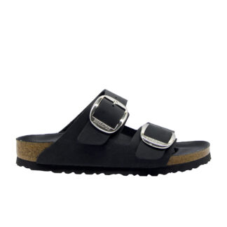 BIRKENSTOCK UNISEX CIABATTA ANATOMICA ARIZONA PELLE NERO FIBBIE ARGENTO 37-2, 38-2, 39-2, 40, 35, 36, 41-2 immagine n. 1/4