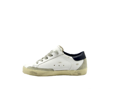 GOLDEN GOOSE UNISEX Bambino SNEAKERS SUPERSTAR WHITE BLU 24, 25, 26, 27 immagine n. 3/4