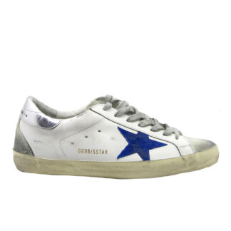 GOLDEN GOOSE UOMO CALZATURE SNEAKERS SUPERSTAR BIANCO ARGENTO 39-2, 40, 41-2, 42, 43-2, 44-2, 45-2, 46-2 immagine n. 1/4