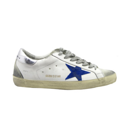 GOLDEN GOOSE UOMO CALZATURE SNEAKERS SUPERSTAR BIANCO ARGENTO 39-2, 40, 41-2, 42, 43-2, 44-2, 45-2, 46-2 immagine n. 1/4