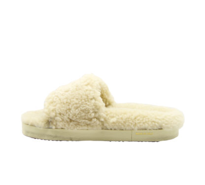 GOLDEN GOOSE DONNA CIABATTA ANATOMICA POOLSTAR SHEARLING BEIGE SILVER 37-2, 38-2, 39-2, 40, 41-2 immagine n. 3/4