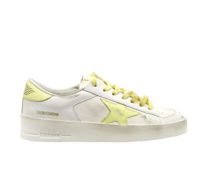 GOLDEN GOOSE UOMO CALZATURE SNEAKERS STARDAN BIANCO GIALLO 40, 41-2, 42, 43-2, 44-2, 45-2 immagine n. 1/4