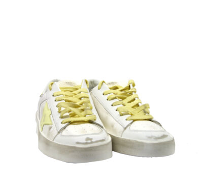 GOLDEN GOOSE UOMO CALZATURE SNEAKERS STARDAN BIANCO GIALLO 40, 41-2, 42, 43-2, 44-2, 45-2 immagine n. 2/4