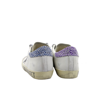 GOLDEN GOOSE DONNA Donna SNEAKERS SUPERSTAR BIANCO VIOLA SCRITTA 36, 37-2, 38-2, 39-2, 40, 41-2 immagine n. 4/4