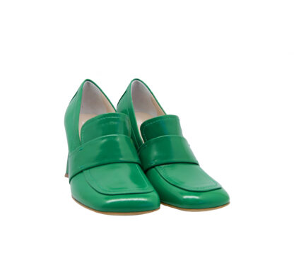 STRATEGIA DONNA Donna MOCASSINO CON TACCO VERNICE VERDE 37-2, 38-2, 38, 39-2, 40, 41-2 immagine n. 2/4