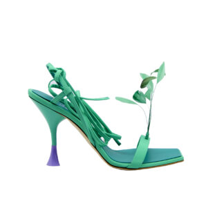 3 JUIN DONNA Donna SANDALO TACCO ALTO VERDE PIUME 36, 37-2, 37, 38-2, 39-2, 40 immagine n. 1/4